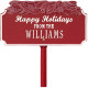 Happy Holidays Personalized Lawn Stake with Bells