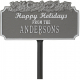 Happy Holidays Personalized Lawn Stake with Candy Canes