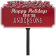 Happy Holidays Personalized Lawn Stake with Candy Canes