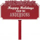 Happy Holidays Personalized Lawn Stake with Candy Canes