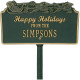 Happy Holidays Personalized Lawn Stake with Santa's Sleigh