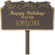 Happy Holidays Personalized Lawn Stake with Santa's Sleigh