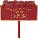 Happy Holidays Personalized Lawn Stake with Santa's Sleigh Happy Holidays Personalized Lawn Stake with Santa's Sleigh
