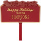 Happy Holidays Personalized Lawn Stake with Santa's Sleigh