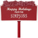 Happy Holidays Personalized Lawn Stake with Santa's Sleigh