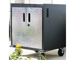 Diamond Plate Two Door Modular Base Storage Cabinet