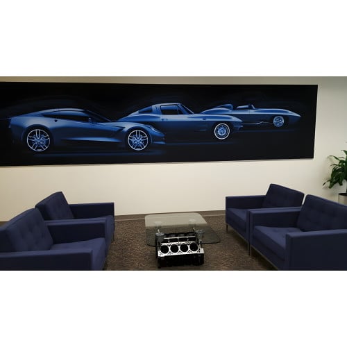 Chevy Engine Block Black and Chrome Coffee Table