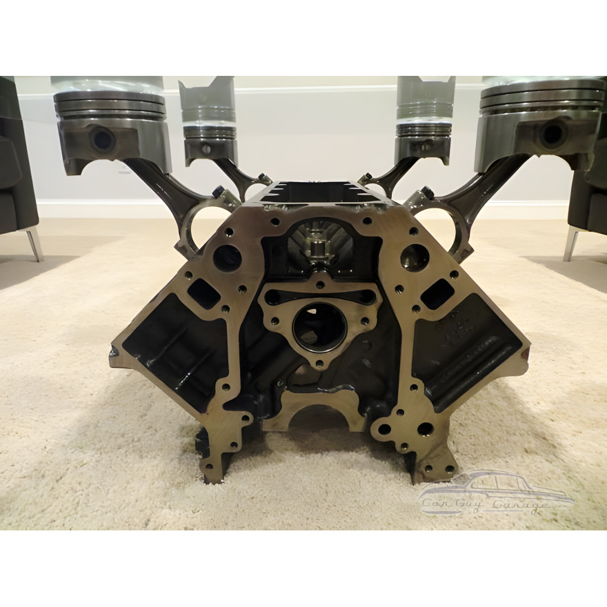 Chevy Engine Block Black and Chrome Coffee Table Chevy Engine Block Black and Chrome Coffee Table
