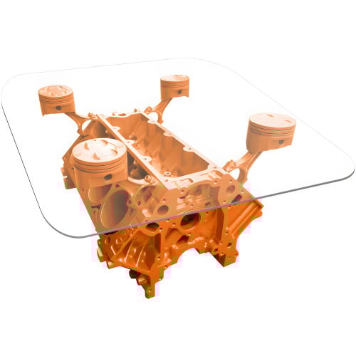 Chevy Engine Block Custom Color Coffee Table