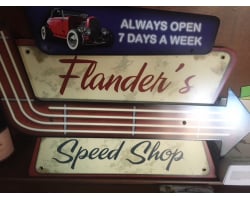 Speed Shop Personalized 3D Metal Sign - 23" x 15"