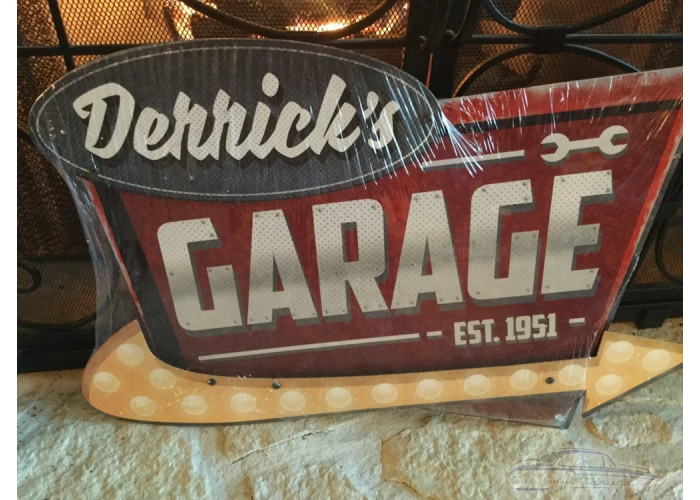 3-D Garage Personalized Metal Sign