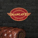Personalized Cast Aluminum Oval Mancave Plaque Personalized Cast Aluminum Oval Mancave Plaque