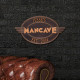 Personalized Cast Aluminum Oval Mancave Plaque Personalized Cast Aluminum Oval Mancave Plaque