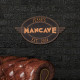 Personalized Cast Aluminum Oval Mancave Plaque Personalized Cast Aluminum Oval Mancave Plaque