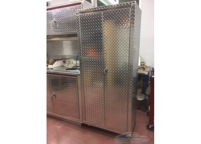  30 inches wide by 20 inches deep by 66 inches tall Diamond Plate Locker