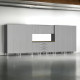 Silver Modular 11 Piece Garage Cabinet Kit with Bamboo Worktop Silver Modular 11 Piece Garage Cabinet Kit with Bamboo Worktop