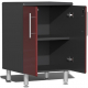 Ruby Red Metallic MDF 2-Door Base Cabinet