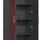 Ruby Red Metallic MDF 2-Door Tall Closet
