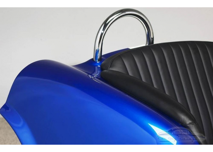Cool Blue Cobra with Black Leather Couch